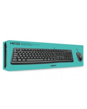 920-004429 - Logitech - Kit teclado e mouse MK120 USB preto