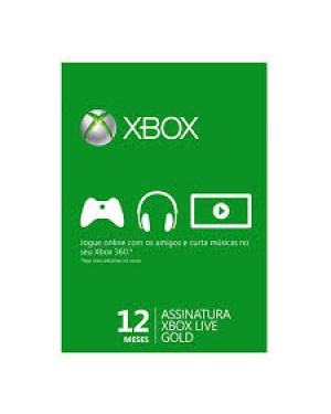 52M-00473 - Microsoft - Assinatura Xbox Live Cartão Gold 12 Meses