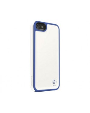 F8W161ttC14 - Outros - Capa para iPhone 5 Branco Borda Azul Belkin