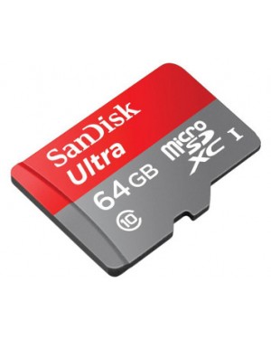 SDSDQUAN-064G-G4A - Outros - Cartão de Memória 64GB Ultra Micro SDHC Classe 10 Card + Adaptador SanDisk