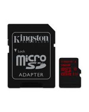 SDCA3/16GB - Kingston - Cartão de Memória Micro SDHC / SDXC 16GB UHS-I Classe 3 U3 + Adaptador SD
