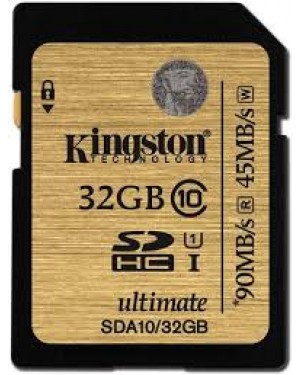 SDA10/32GB - Kingston - Cartão de Memória SDHC 32GB Classe 10 Ultimate