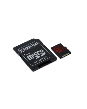 SDCA3/64GB - Kingston - Cartão de Memoria Micro SDHC/SDXC 64GB UHS-I Classe 3 U3 + Adaptador SD