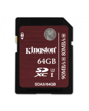 SDA3/64GB - Kingston - Cartão de Memoria Micro SDXC 64GB