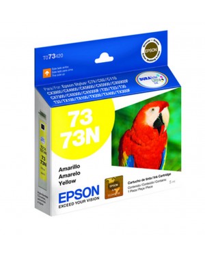 T073420-BR - Epson - Cartucho de Tinta Amarelo 73n