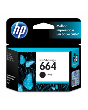 F6V29AB - HP - Cartucho de tinta 664 preto