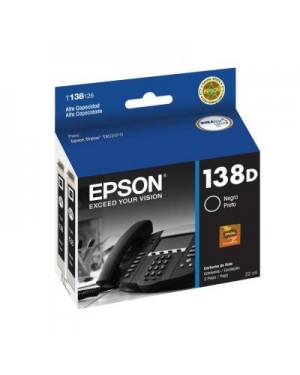 T138126-AL - Epson - Cartucho de Tinta Preto 138d