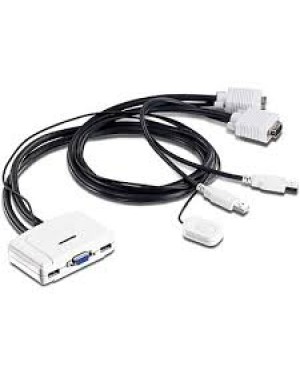 TK-217I - Outros - Chaveador KVM USB com 2 Portas e 2x Cabos KVM Inclusos TRENDnet