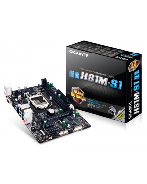 GA-H81M-S1 - Gigabyte - Placa Mãe LGA 1150 s/r DDR Micro ATX