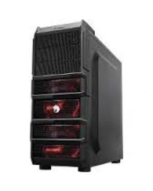 Rhino-LR - Outros - Gabinete Gamer Rhino 3B sem Fonte Preto com LED Vermelho PCYES