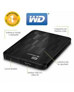 WDBKXH0010BBK-NEBZ - Western Digital - HD Externo 1TB