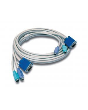 TK-C10 - Outros - Kit cabos 3.1m para Chaveador KVM (PS/2 para Teclado/Mouse e DB15 para vídeo) TRENDnet