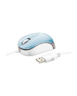 16152-TRUST - Outros - Mouse Óptico Retrátil Cabo USB Azul TRUST