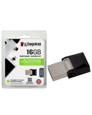 DTDUO3/16GB - Kingston - Pen Drive 16GB USB 3.0 DTDUO DATA Traveler Micro