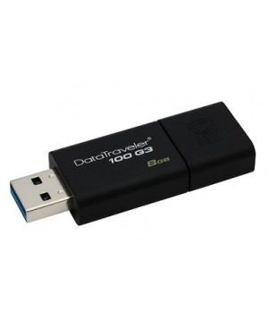 DT100G3/8GB i - Kingston - Pen Drive 8GB Preto USB 3.0