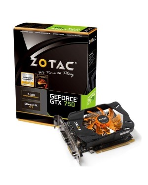 ZT-70701-10M - Zotac - Placa de Vídeo Geforce GTX-750 1GB