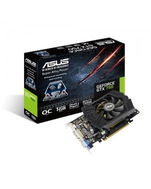 GTX750-PHOC-1GD5 - ASUS_ - Placa de Vídeo Geforce GTX 750 1GB DDR5 128BITS ASUS