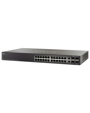SF500-24-K9-NA - Cisco - Switch 24 Portas 10-100 + 2 Portas SFP/Gigabit + 2 Portas SFP 5Gbe