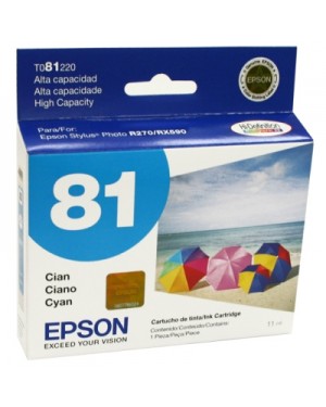 T081220-AL - Epson - Cartucho Ciano R270/R290/T50/TX720WD/SP1410