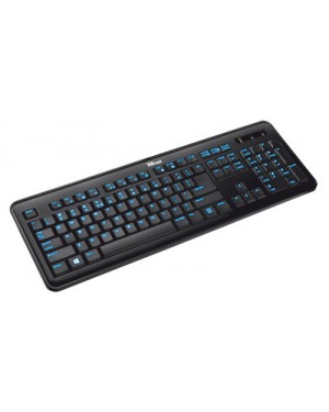 18137-TRUST - Outros - Teclado eLight LED com 10 Teclas com funções multimídia ABNT2 USB Trust