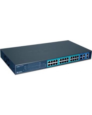 TPE-224WS - Outros - Switch 24x 10/1000 RJ45 + 2x Gigabit _ 2x Gigabit Comb Fibra TRENDnet