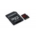 SDCA3/64GB - Kingston - Cartão de Memoria Micro SDHC/SDXC 64GB UHS-I Classe 3 U3 + Adaptador SD