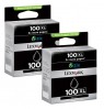 14N0848BL - Lexmark - Cartucho de tinta 100XL preto Impact S305 Interact S605 Interpret S405 Intuition S505 Pinn