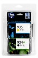 934XL/935 3CL PACK - HP - Cartucho de tinta 934XL preto amarelo Officejet 6820 (B6T06A) Pro 6830 (E3E02A#B1H) 6835 (J2D37