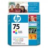 B3B21AN - HP - Cartucho de tinta 75 ciano magenta amarelo