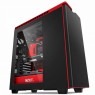 CA-H440W-M1 - Outros - Gabinete H440 Preto Fosco/Vermelho Brilhante Lateral em acrílico sem Fonte NZXT