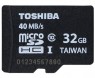 SD-C32G2T2F-TBR - Toshiba - Cartão de Memória 32GB Micro SD UHS-I Classe 10 Card + Adaptador