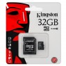 SDC10/32GB - Kingston - Cartão de Memória MicroSD 32GB + 1 Adaptador SD Classe 10
