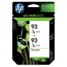 CC581FN - HP - Cartucho de tinta 93 ciano magenta amarelo Deskjet D41xx 5440xx PSC 15xx Photosmart C31xx C41xx 7850