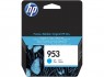 F6U12AE - HP - Cartucho de tinta 953 ciano OfficeJet Pro 8210 8218 8710 AiO 8715 8716 8718 8719 8720 87