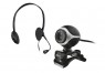 17028 - Outros - Kit Fone de Ouvido Headset + Webcam Exis Chatpack Preto Trust