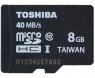 SD-C08GCT2F-TBR - Toshiba - Cartão de Memória 8GB Micro SD UHS-I Classe 10 Card + Adaptador