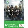 P2T-00037 - Microsoft - Xbox Live Cartão Gold 12 meses + 1 mês Assassins Creed Unity