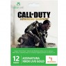 52M-00497 - Microsoft - Xbox Live Cartão Gold 12 meses + 1 mes Call of Duty Advance Warfare