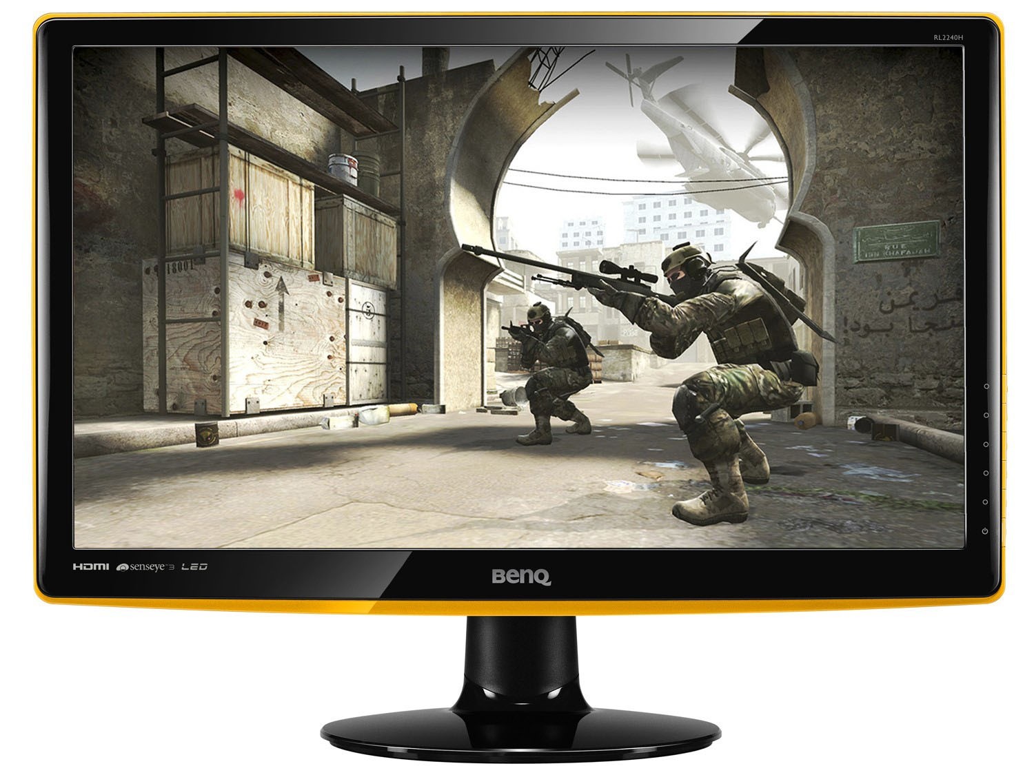 Monitor Rl2240he Benq Monitor Gamer 21 5 Led Dvi Hdmi Audio Preto E Amarelo Benq