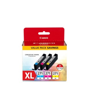 0337C005 - Canon - Cartucho de tinta CLI-271 ciano magenta amarelo PIXMA MG6822 MG5720 MG5722 MG6820 MG5721 MG7720 MG6821