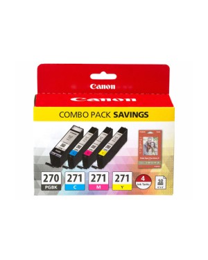 0373C005 - Canon - Cartucho de tinta PGI-270/CLI-271 ciano magenta pigmento preto amarelo