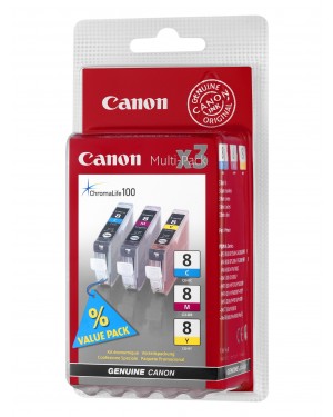 0621B026 - Canon - Cartucho de tinta CLI-8 ciano magenta amarelo F/PGI5BK/CLI8