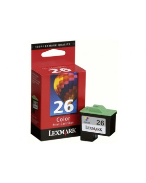 10N0026 - Lexmark - Cartucho de tinta #26 ciano magenta amarelo i3 X74 X75 X1100 Series X2200 Z13 Z23 Z25 Z33 Z35 Z500 Z600