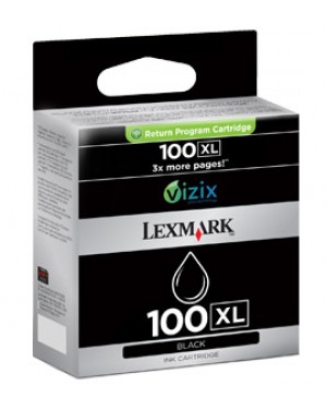 14N1068A - Lexmark - Cartucho de tinta 100XL preto Pro205 Pro705 Pro805 Pro905 S305 S405 S505 S605