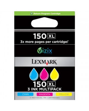 14N1807E - Lexmark - Cartucho de tinta ciano magenta amarelo LEXMARK PRO715 PRO915
