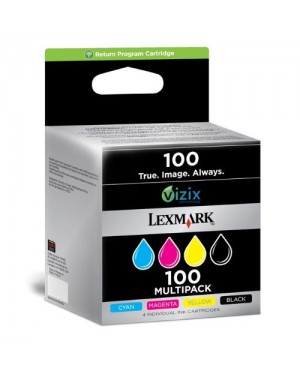 14N1912BL - Lexmark - Cartucho de tinta preto ciano magenta amarelo : Pro715 Pro915 S315 S415 S515 S816 Genesis