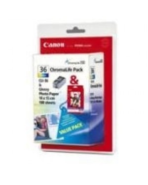 1511B008 - Canon - Cartucho de tinta CLI-36 preto ciano magenta amarelo