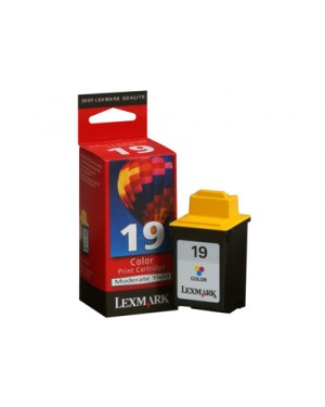 15M2619B - Lexmark - Cartucho de tinta #19 ciano magenta amarelo