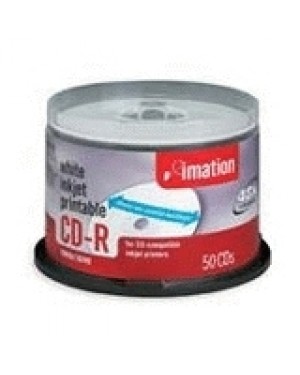 17036 - Imation - CD-R 52x 50pk Spindle Silver Inkjet Hub Printable