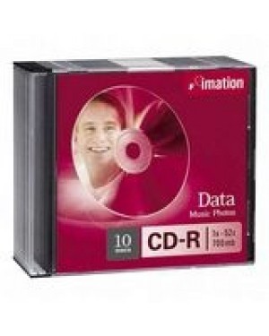 17332 - Imation - CD-R 52x 10pk Slim Jewel Case